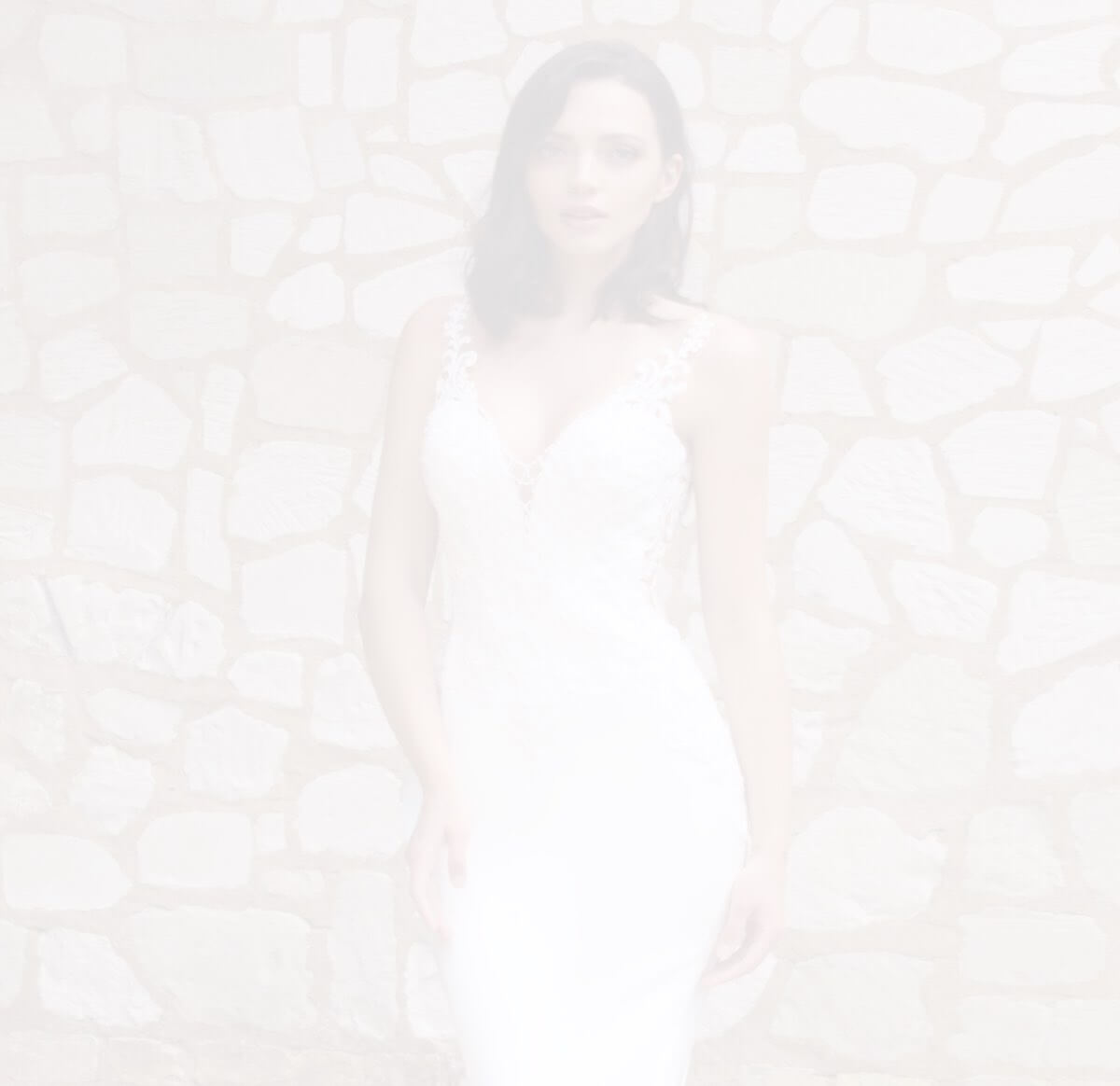 Model Wearing a bridal gown by Dando London