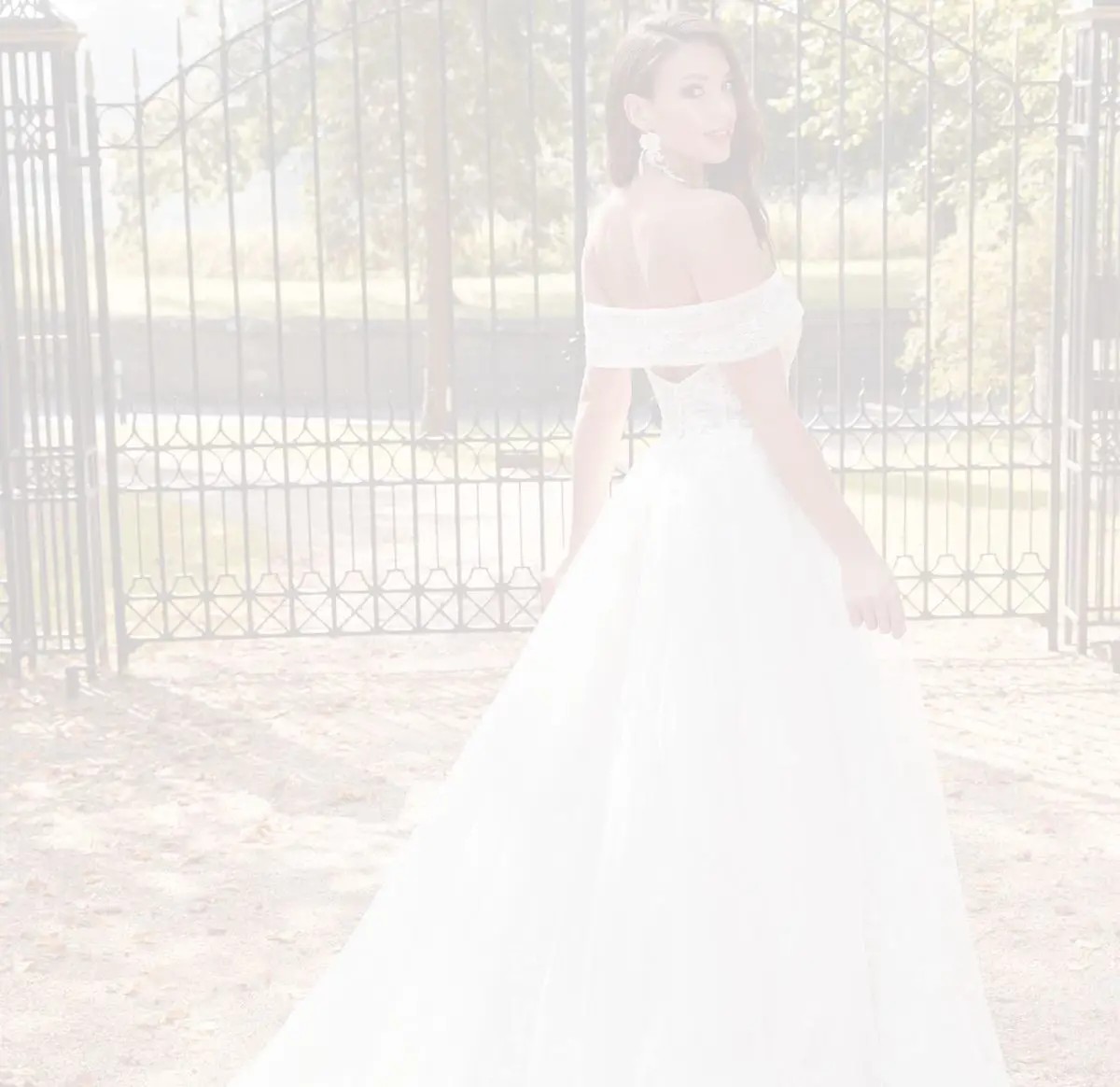 Model Wearing a bridal gown by Sincerity